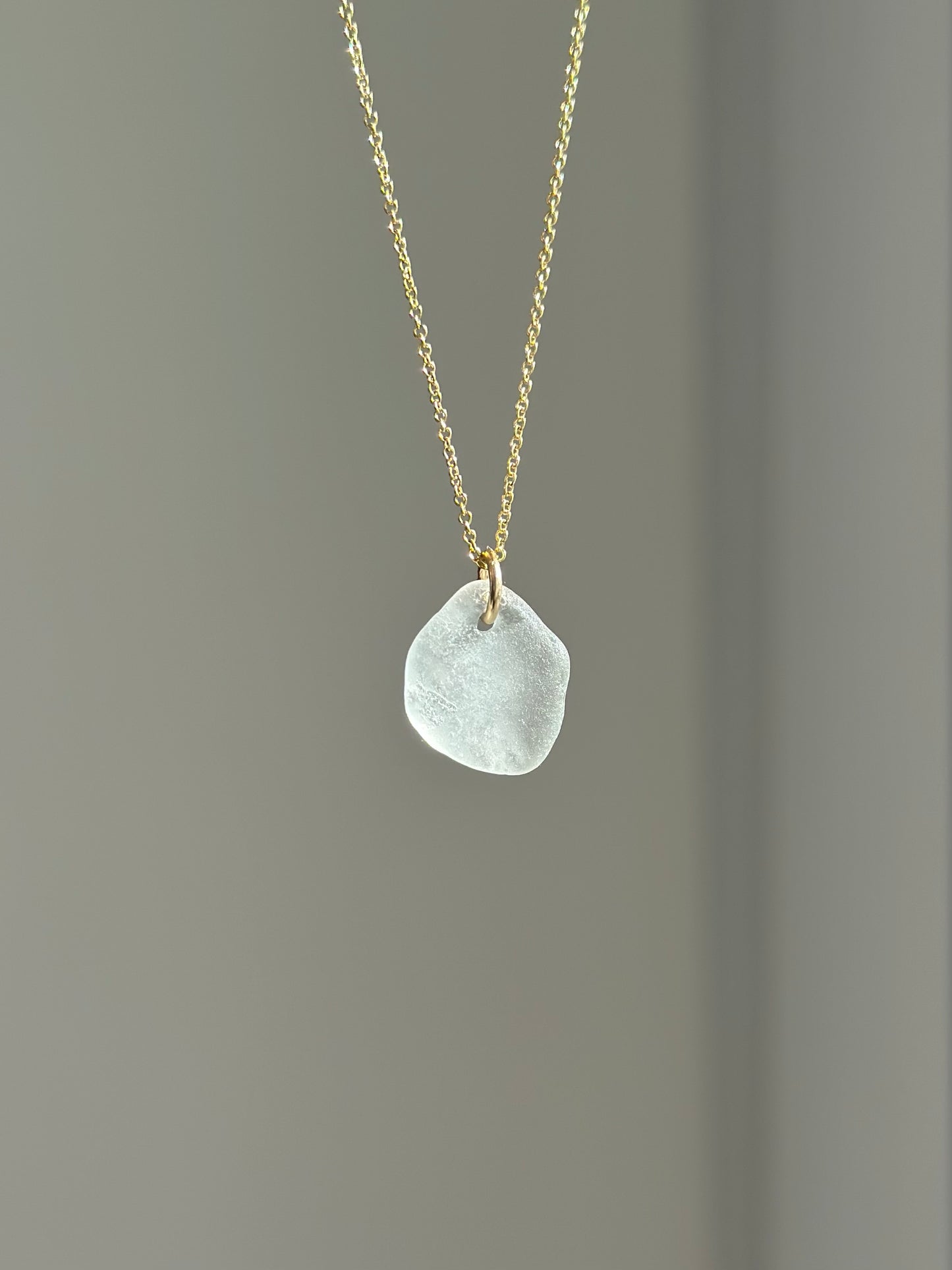 14/20K Gold Filled Sea Glass Necklace