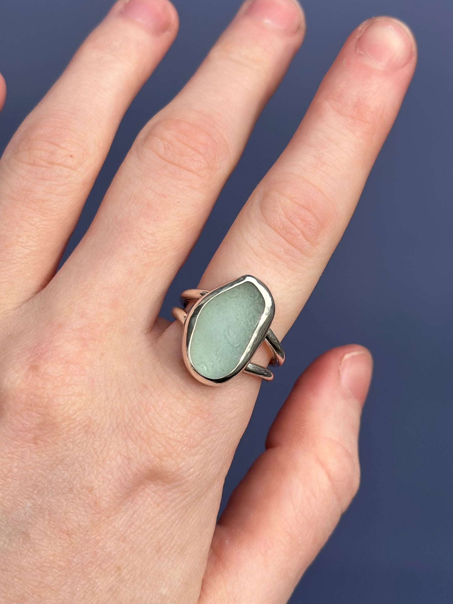 Sea Glass Ring - Size 7