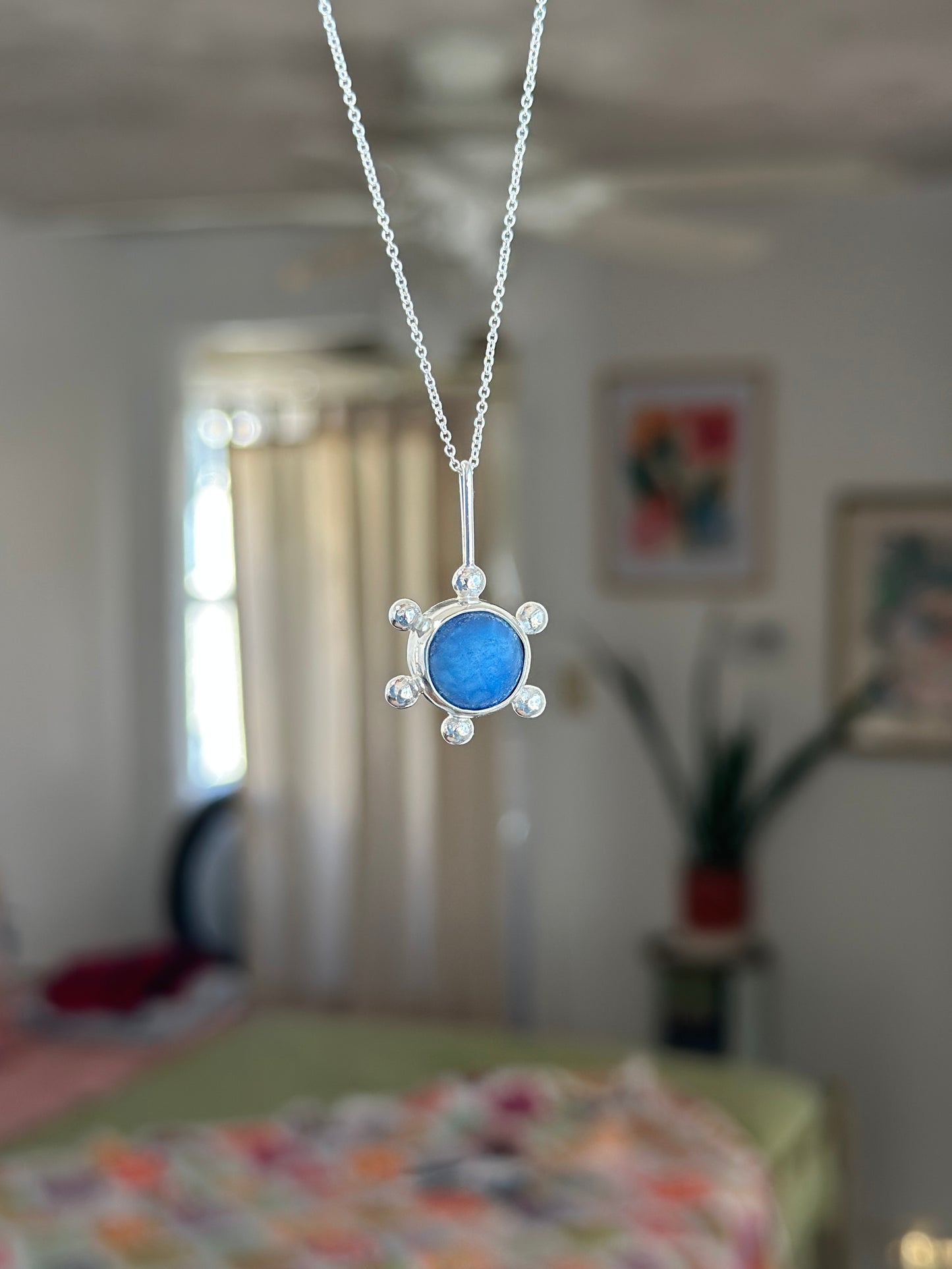 Ceramic Sea Marble Sunshine Necklace