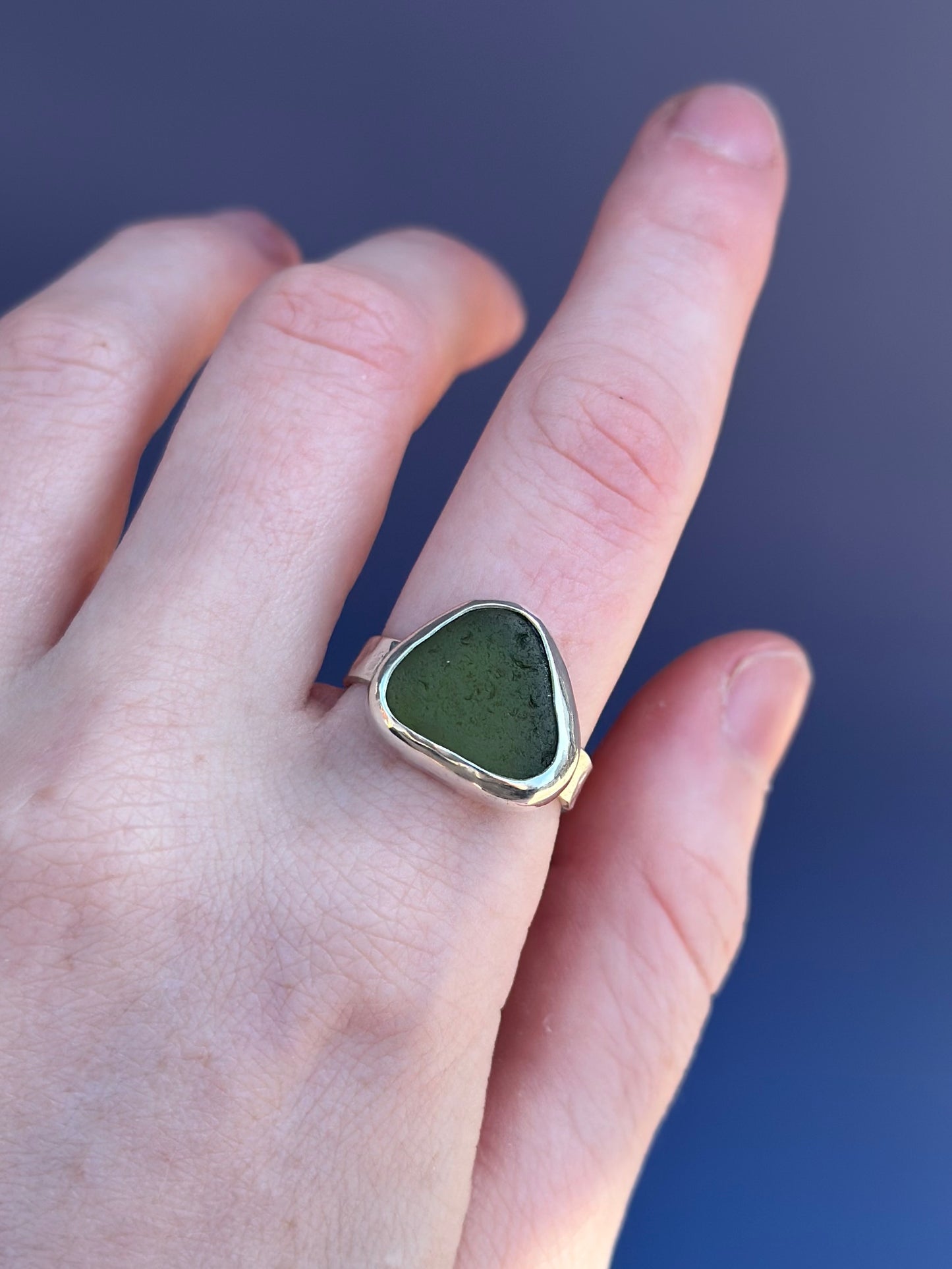 Sea Glass Ring - Size 8.5