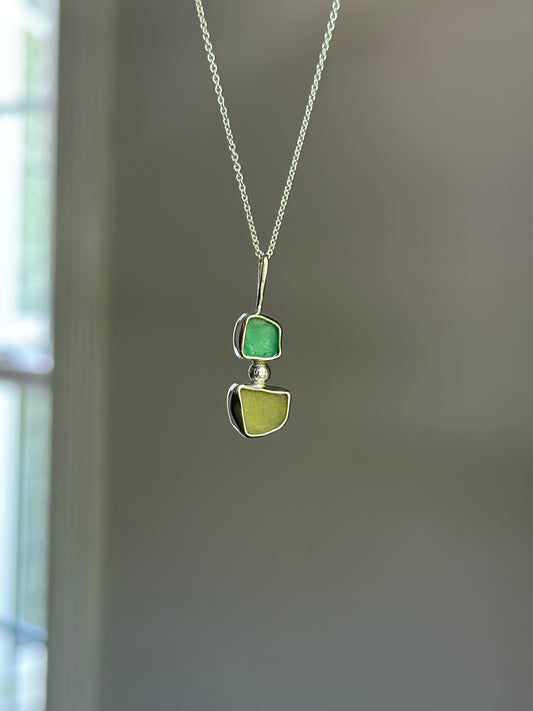 Double Sea Glass Necklace