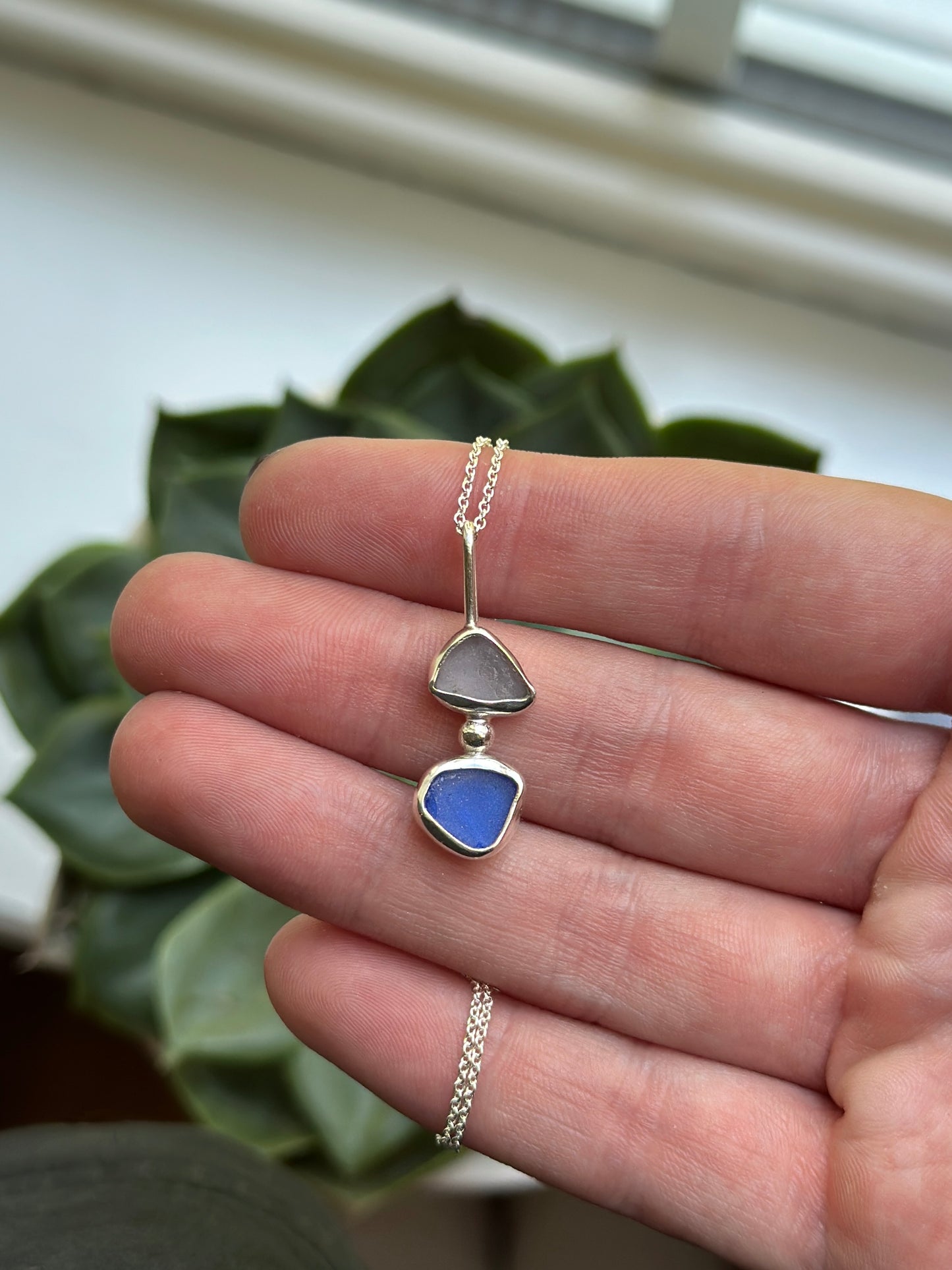 Double Sea Glass Necklace