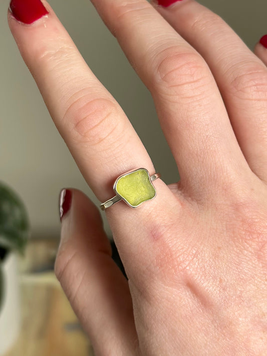 Sea Glass Ring - Size 6.5