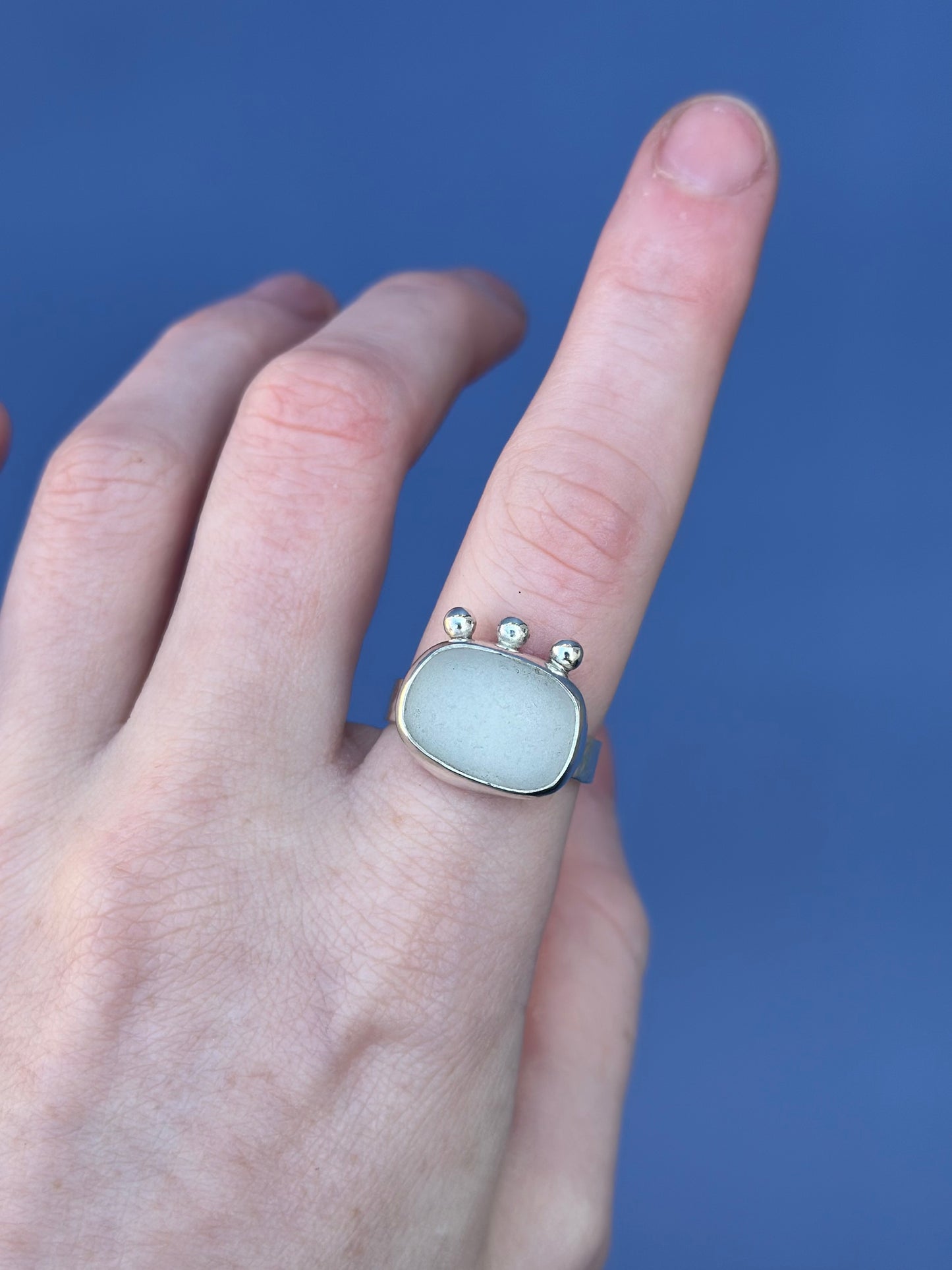 Sea Glass Ring - Size 8