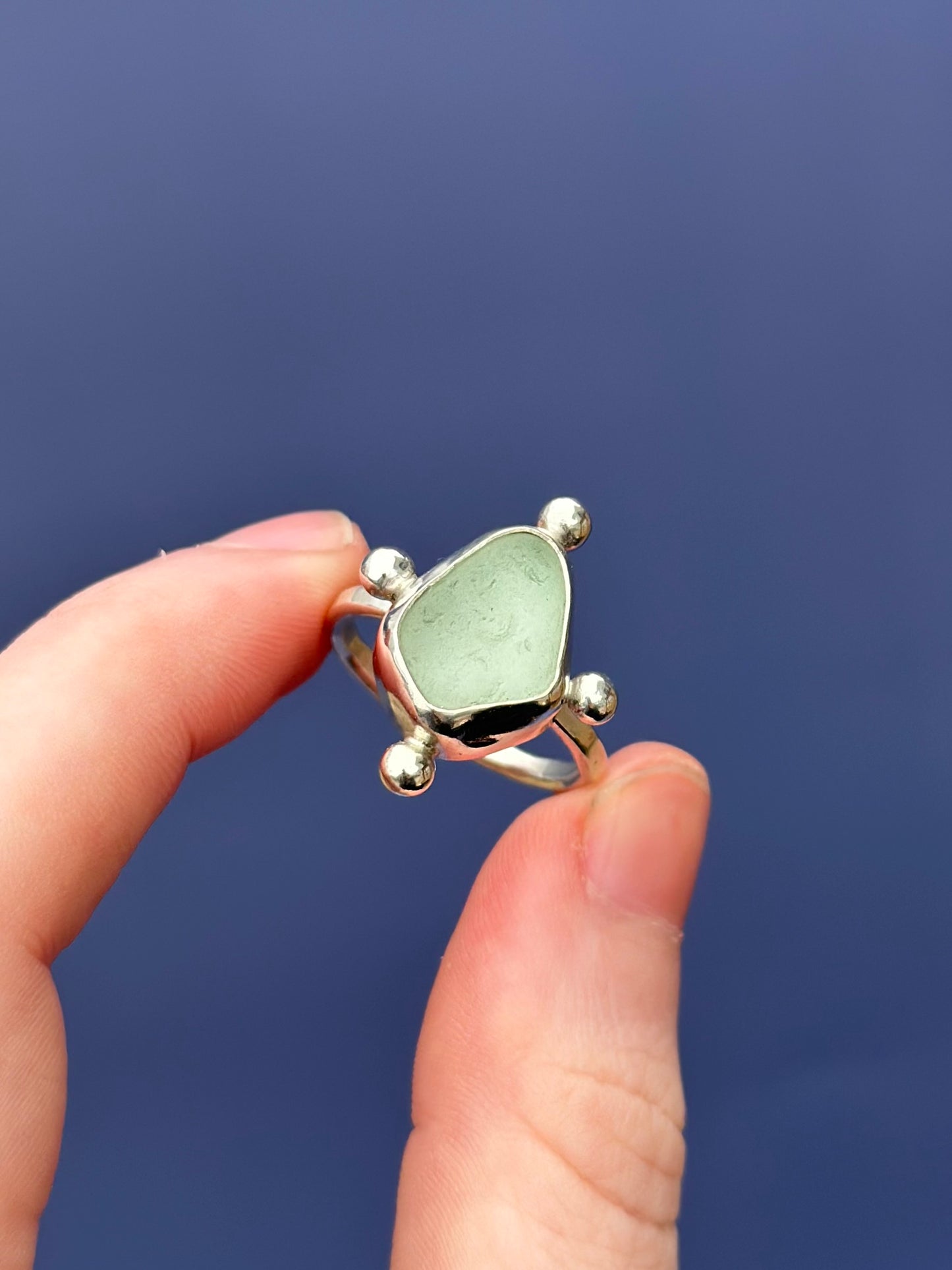 Sea Glass Ring - Size 8