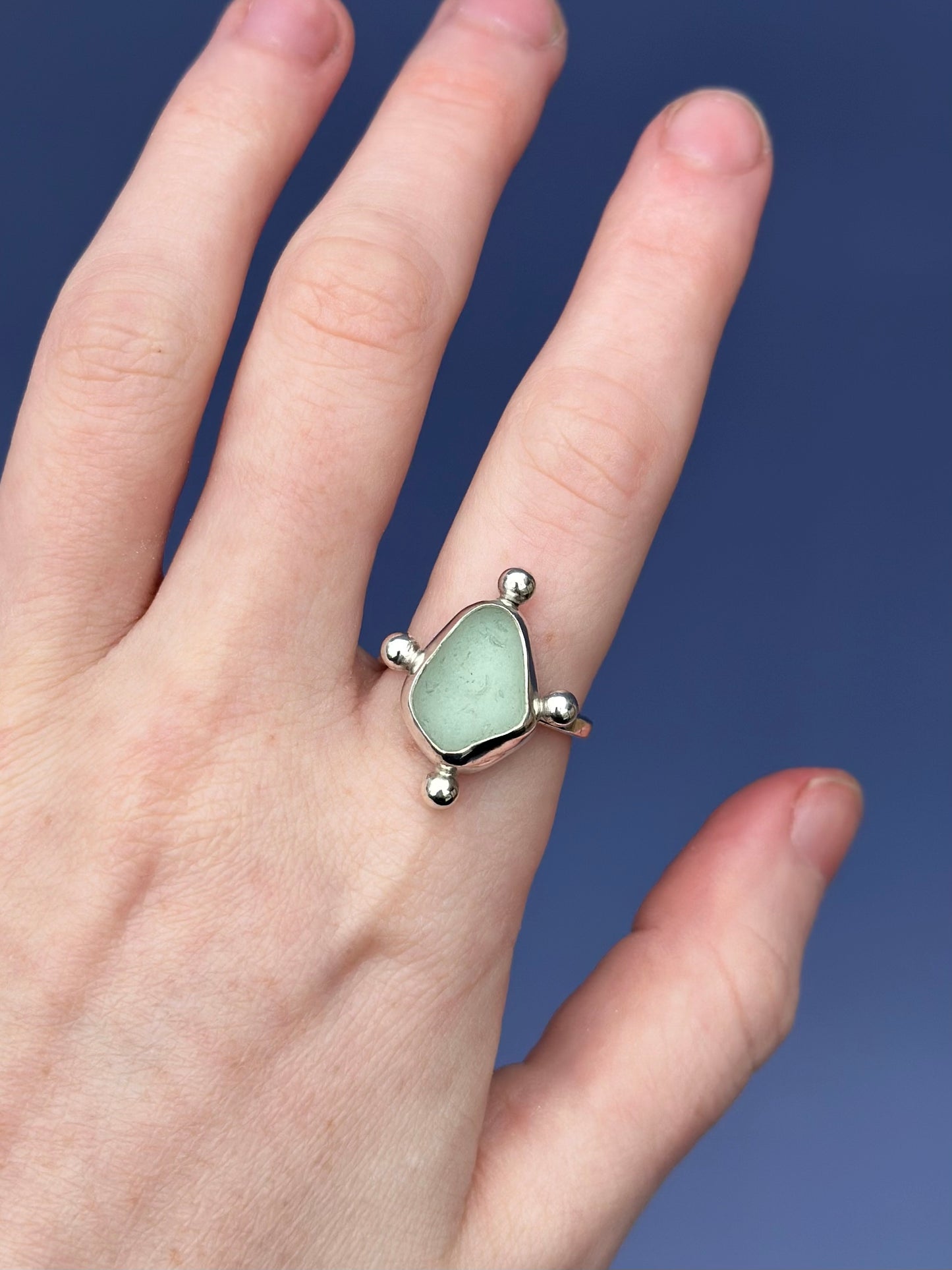 Sea Glass Ring - Size 8