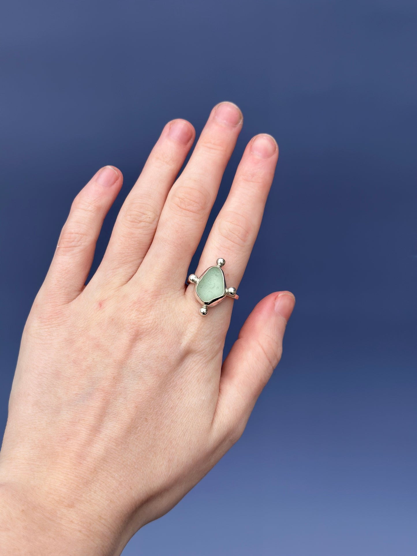 Sea Glass Ring - Size 8
