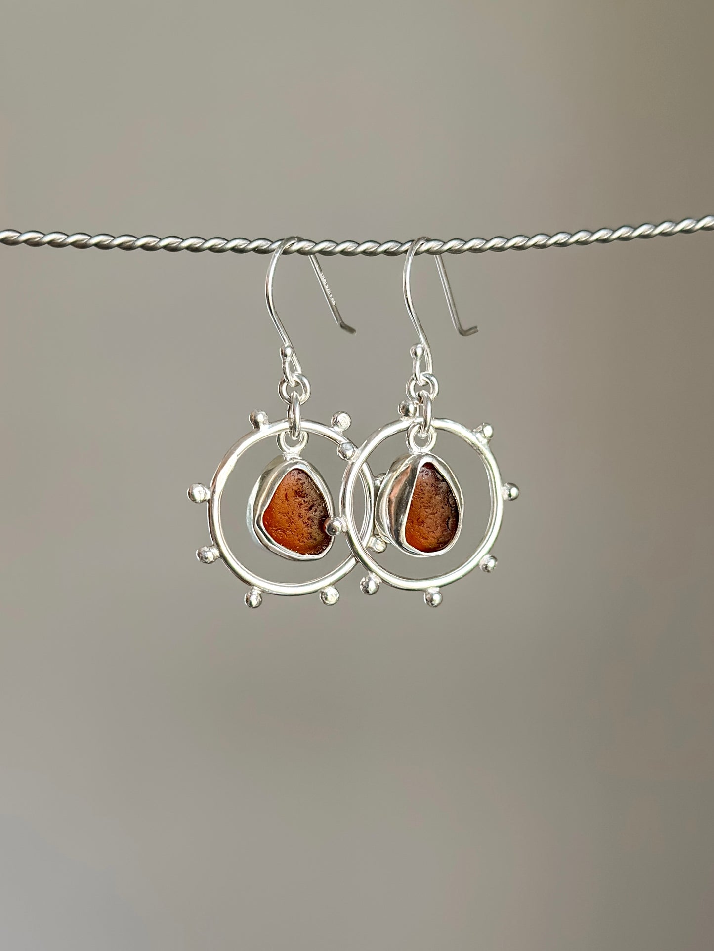 Sea Glass Sunshine Hoops