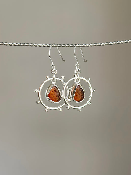 Sea Glass Sunshine Hoops