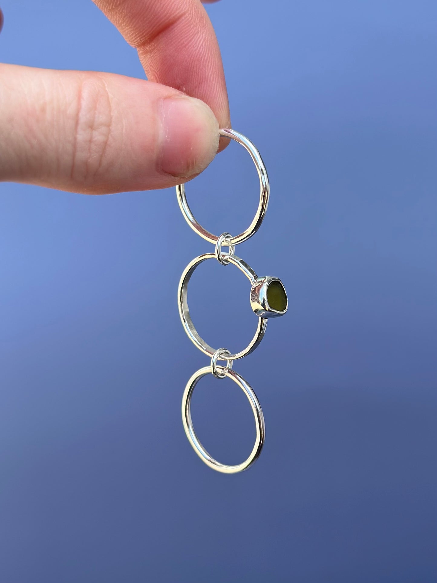 Sea Glass Stacker Ring - Size 6.5