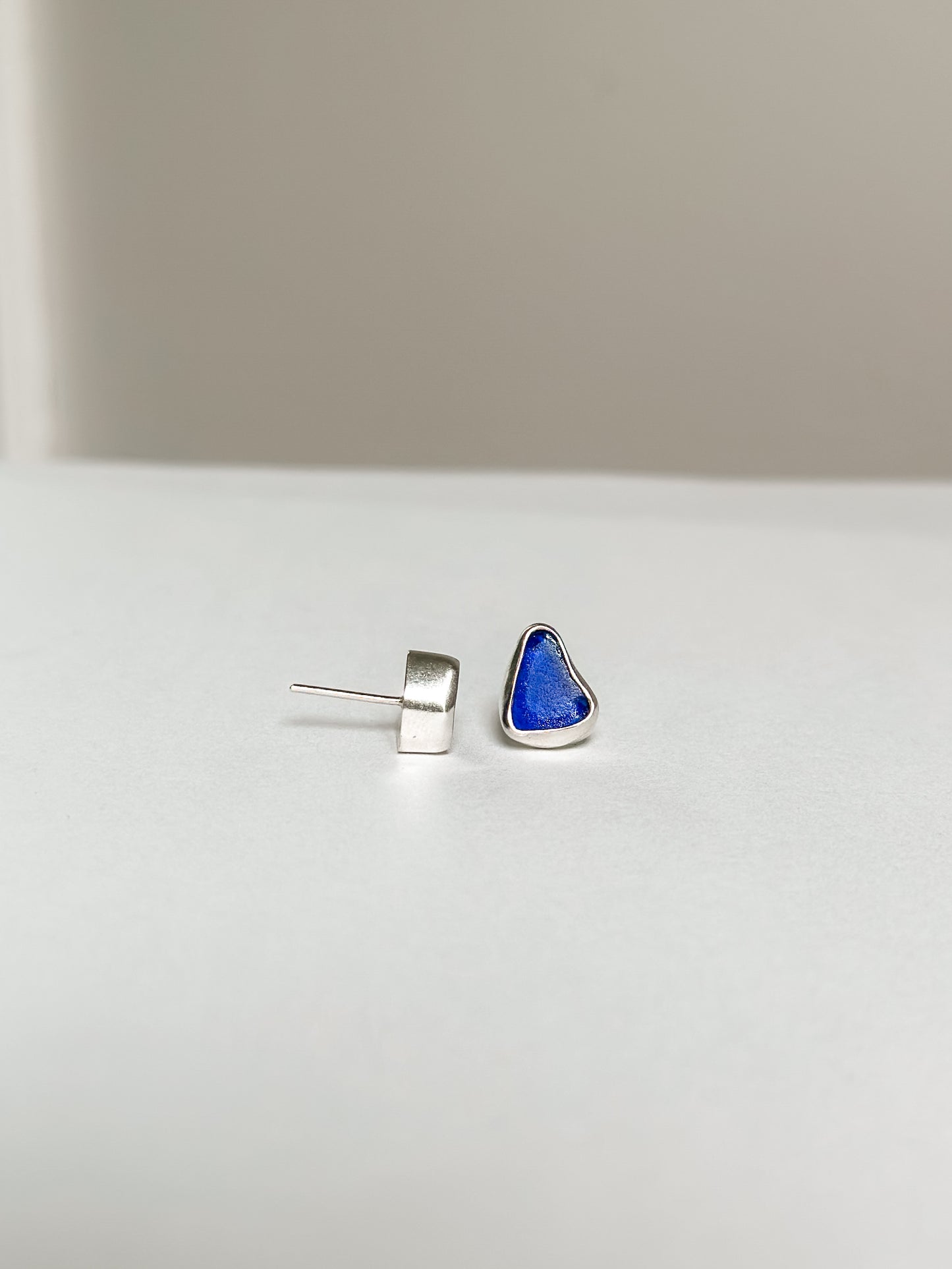 Sea Glass Stud Earrings