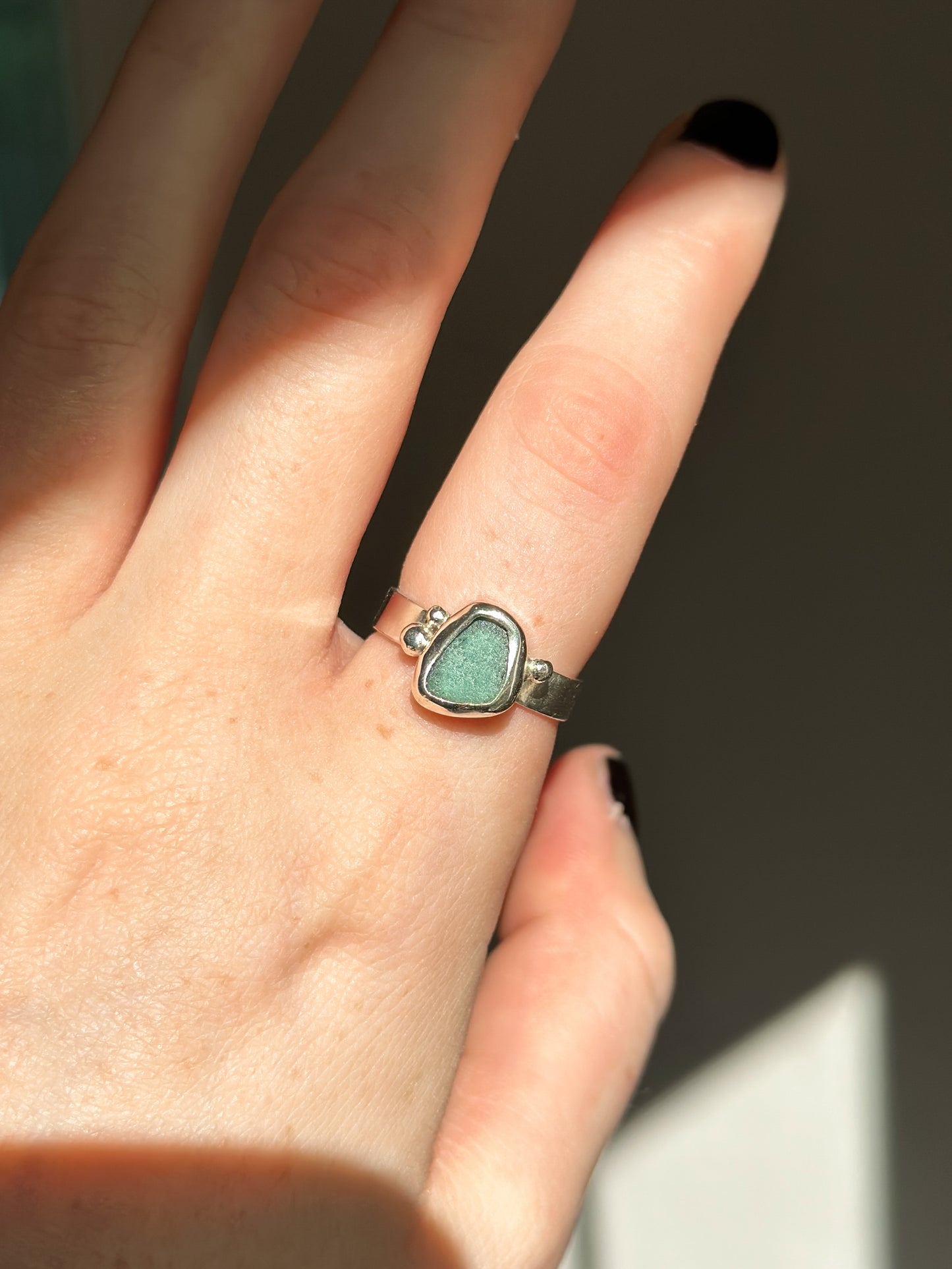 Sea Glass Ring - Size 7.5