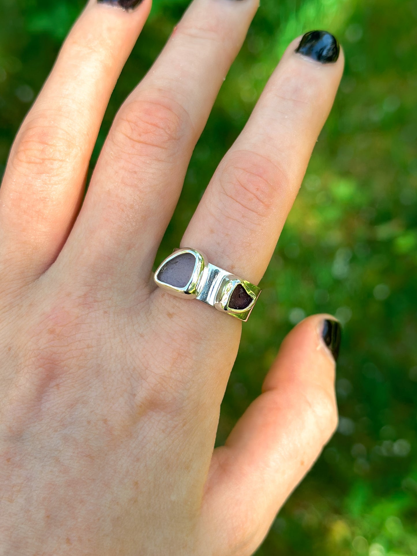 Sea Glass Ring - Size 7.5