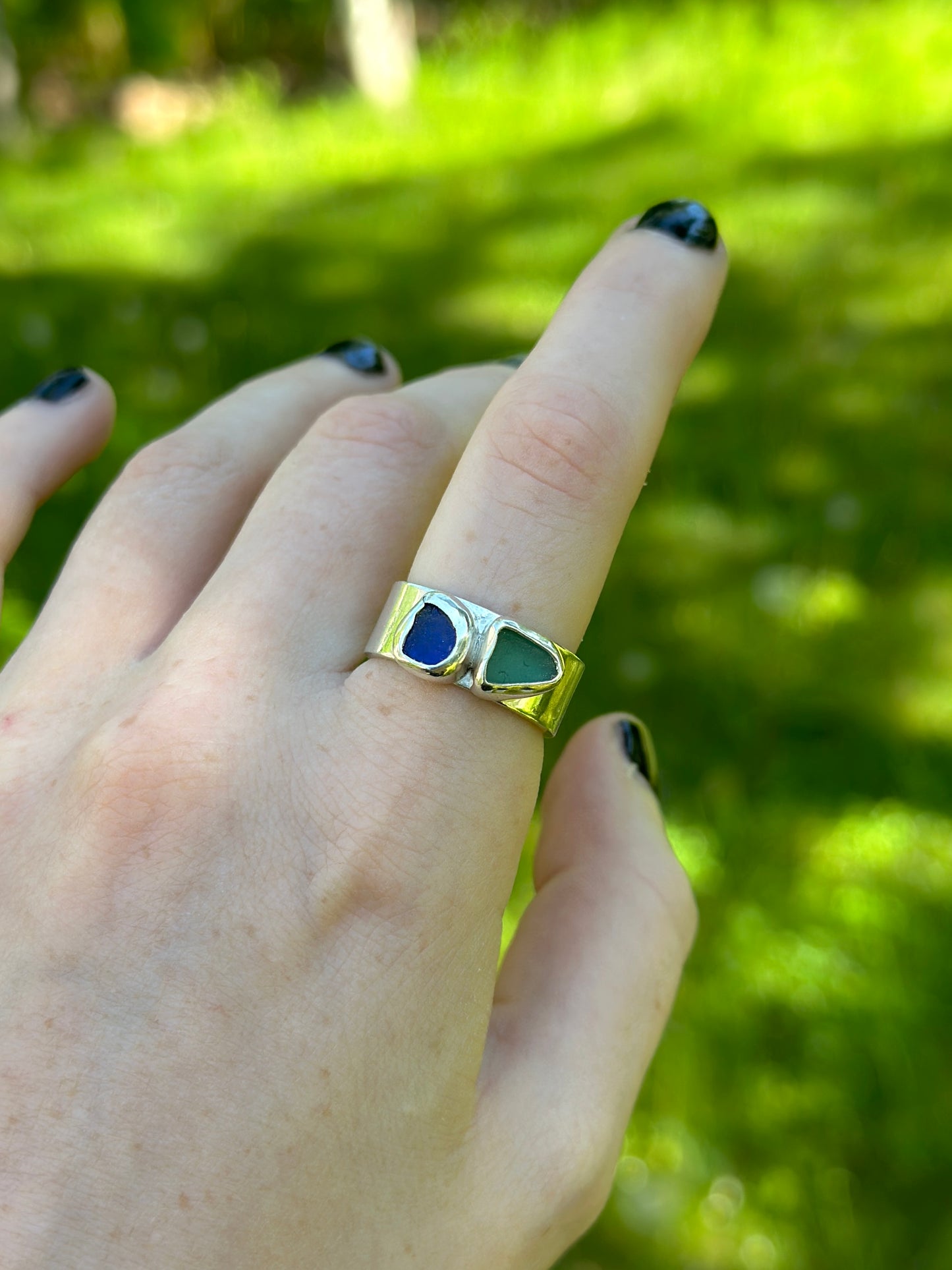 Sea Glass Ring - Size 8