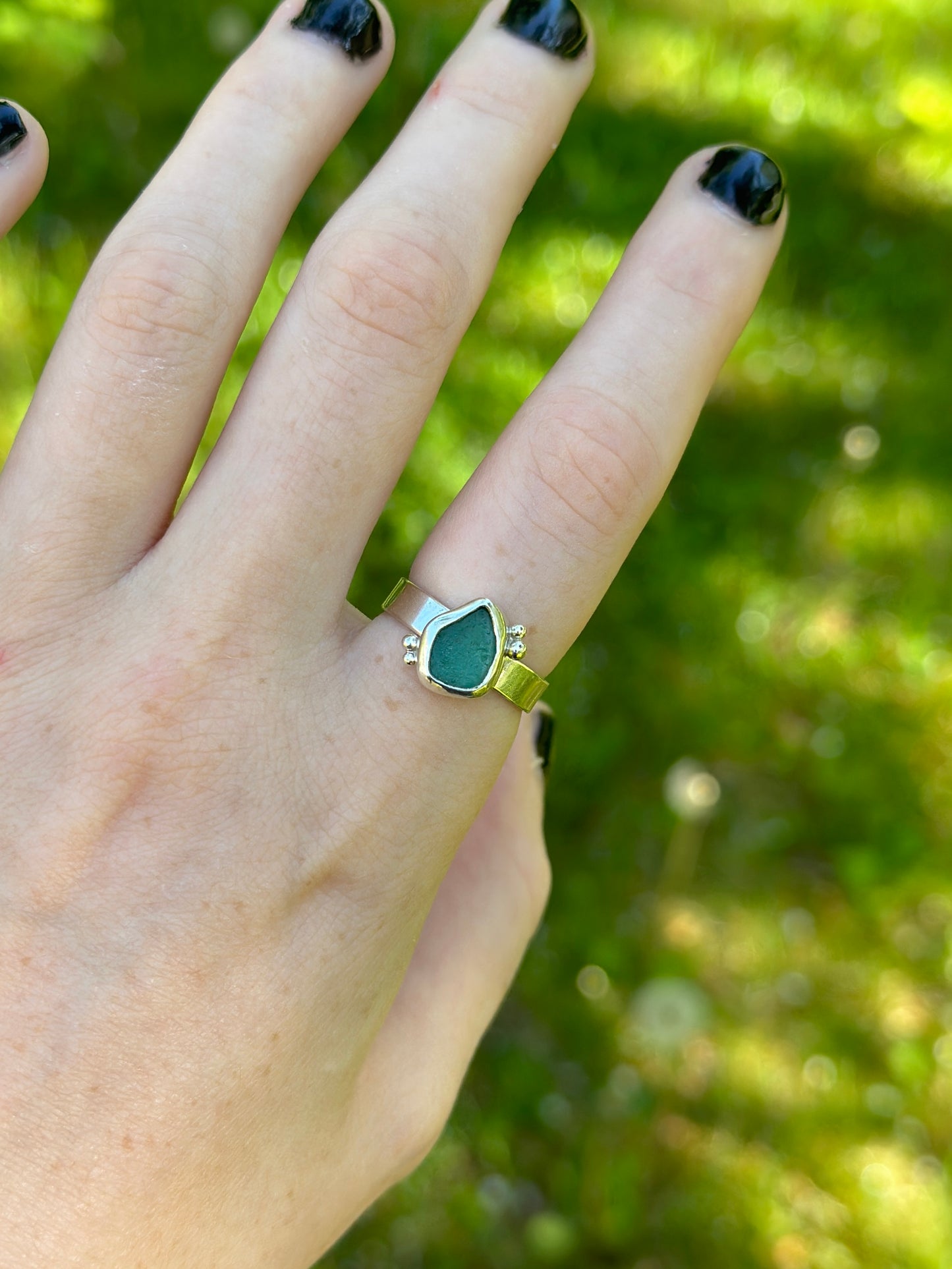 Sea Glass Ring - Size 7