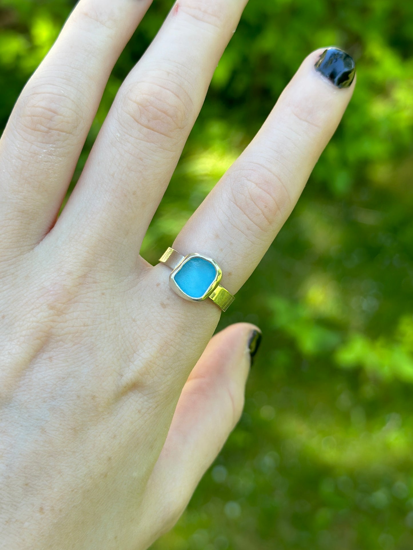 Sea Glass Ring - Size 7