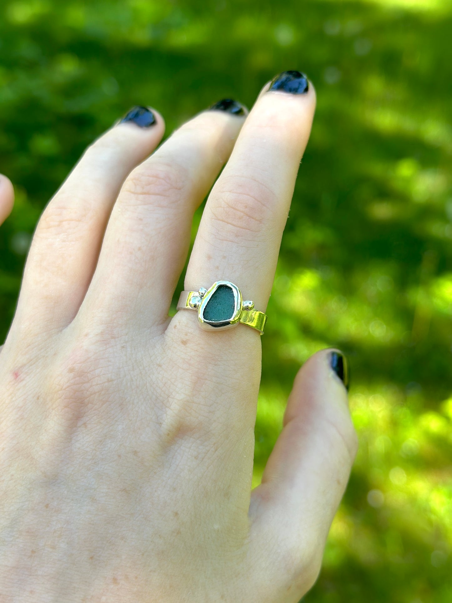 Sea Glass Ring - Size 7.5