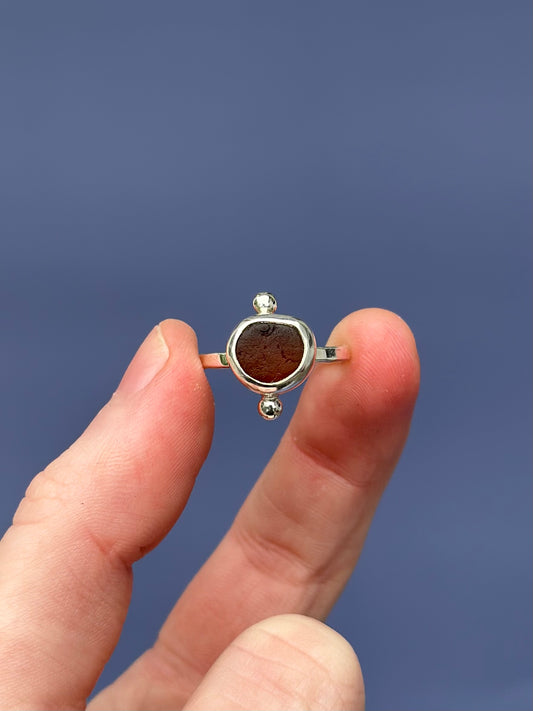 Sea Glass Ring - Size 6.5